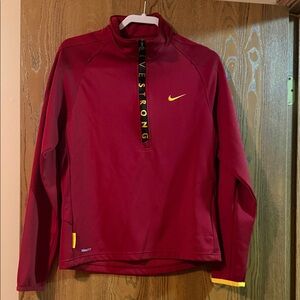 Nike Maroon Quarter-Zip Pullover with Yellow Accents